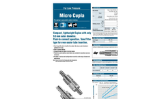 Micro Cupla - Low Pressure Quick Connect Couplings -Brochure