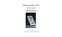 PPM - Model htV - 3-Parameter Formalde Meter - Operation Manual