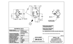 Model OR I Series - Automatic, Self-Cleaning, Line Pressure Powered Water Filter. Brochure