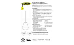 Conery - Model B2S4 - Mini Bulb Pump Duty Mercury Float Switch - Datasheet
