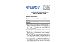 ACME - Model CEW-4 Series - Control Panel - Specifications