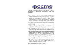 ACME QuadSet - Model CEL4 Series - 4 Channels Multigas Detection and Control System - Specifications