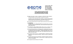 Acme GasPost II - Model RS485 Series - Toxic Gas Sensor/Transmitter- Specifications