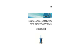Model ET - Installation, Operation & Maintenance Manual