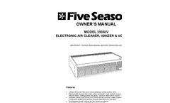 Deluxe - Model 590AIV - Tabletop Electronic Air Cleaner Negative Ionizer & VOC Filter - Manual