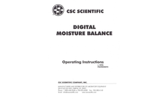 CSC - Digital Moisture Balance Manual
