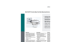 MULTICOR® R Coriolis Mass Flow Rate Measuring Devices
