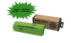 Original Poop Bags - Model USDA - Biobased Single Bulk Roll (1,200 Poop Bags Bundle)