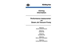 Performance Measurement of Steam Jet Ejectors - Brochure