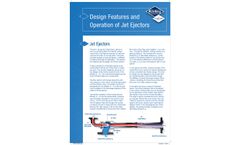 Design Features and Operation of Jet Ejectors