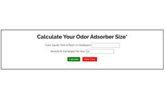 Odor Adsorber Size Calculator