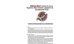 Manhole Odor Insert Specifications and Instructions - Brochure