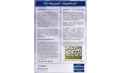 RO-Recycle / MemPhos Reversed Osmosis Treatment and Desalination of Waste Water Brochure