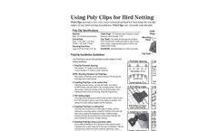 Installing Poly Hardware for Bird Netting  - Brochure  