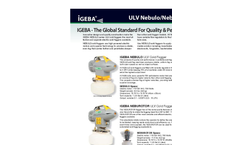 IGEBA Nebulo - Model ULV Series - Cold Foggers - Brochure
