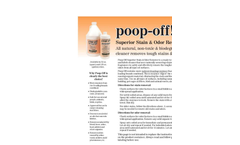 Poop Off - Model POSO32 - Superior Stain & Odor Remover - Brochure