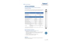 Toray - Model HFUG-2020AN - Pressurized Outside to In / Dead-End Filtration Ultrafiltration (UF) Membrane Module - Brochure