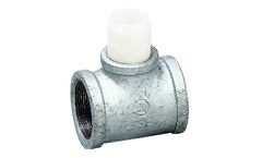 +GF+ - Galvanized Iron Threaded Tee with NPT Threads and PVDF Insert