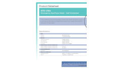 Hughes Safety - Model STD-28G - Emergency Eye/Face Wash - Self Contained - Datasheet