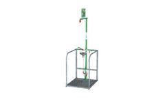 Hughes Safety - Model EXP-SD-63G - Floor Mounted Outdoor Emergency Safety Shower and Eye/Face Wash with Protective Frame