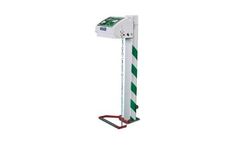 Hughes Safety - Model EXP-EJ-45GS/P - Pedestal Mounted Insulated Emergency Eye/Face Wash with Integral Lid