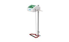 Hughes Safety - Model STD-45GS/P (German Only - DVGW) - Pedestal Mounted Emergency Eye/Face Wash with Closed ASA Bowl