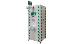 Hughes Safety - Model STD-TC-100KS/45G - Temperature Controlled Emergency Safety Shower with Eye/Face wash