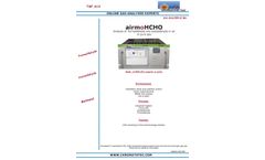 airmo - Model H-CHO - Formaldehyde Analyzer - Datasheet