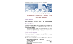 VOCs monitoring in water using Purge&Trap instrument