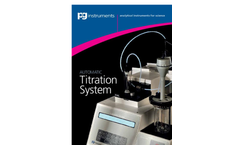 PG Instruments - Model 12 series - Automated Titration & KF Analysis - Brochure