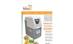 Cole-Parmer - Model SamplePrep HG-800-2030 - Automated Tissue Homogenizer and Cell Lyser - Brochure