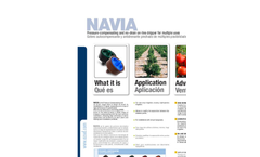 AZUD NAVIA Pressure-Compensating and No-Drain On-Line Drip Emitters - Brochure