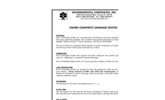Enviro Composite Drainage Grates Specifications