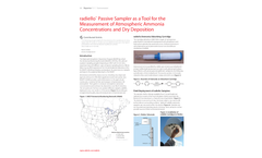 radiello™ Passive Sampler as a Tool for the Measurement of Atmospheric Ammonia Concentrations and Dry Deposition