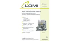 LOMI - Model EDA-30 Series - Solvent Tabletop Unit - Brochure