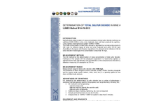 Determination of total sulfur dioxide in wine and beer