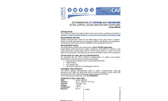 Determination of caffeine and theobromine in tea, coffee, cocoa, and dietary supplements