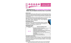 Application - Determination of Fatty Acid Methyl Ester (FAME) Content in Diesel Fuel or Domestic Heating Fuel by Mid-IR Spectroscopy - Brochure