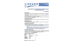Application - Determination of methionine hydroxy analogue in fodder additives - Brochure