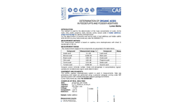 Application - Determination of organic acids in feedstuffs and fodder additives - Brochure