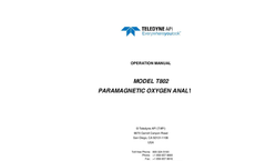TAPI - Model T802 - Paramagnetic O2 Analyzer with Optional CO2 Sensor - Manual