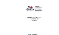 TAPI - Model OG-5000 Series - High Purity Water Cooled Ozone Generator - Manual