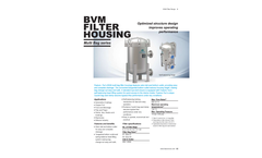 Feature - Model BVM - Multi Bag Filter Housing - Datasheet
