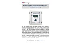 2B-Technologies - Model UV-106-W - Aqueous Ozone Monitor - Brochure