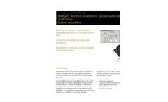 Intelligent Electrical Actuators for Process Automation Applications- Technical Sheet