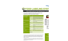 Tpgtex - Food Labeling Software Brochure