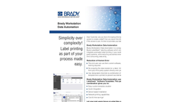 Brady - Workstation Data Automation Applications - Datasheet
