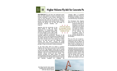 Higher Volume Fly Ash for Concrete Pavement - Technical Bulletin