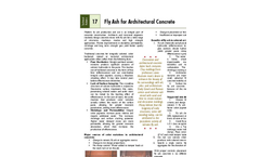Fly Ash for Architectural Concrete - Technical Bulletin