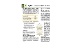 Fly Ash & Concrete in LEED-NC Version 2.2 - Technical Bulletin